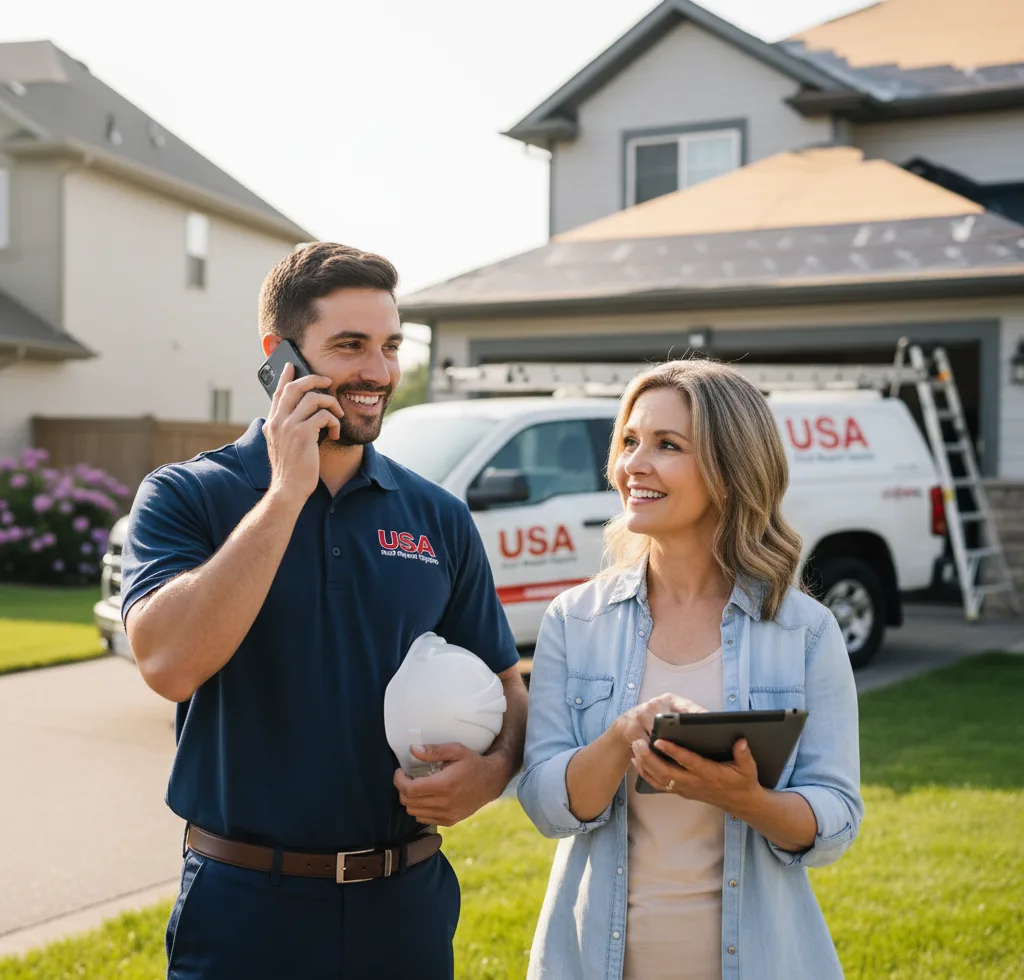 USA Roof Repair Experts customer support in Merkel
